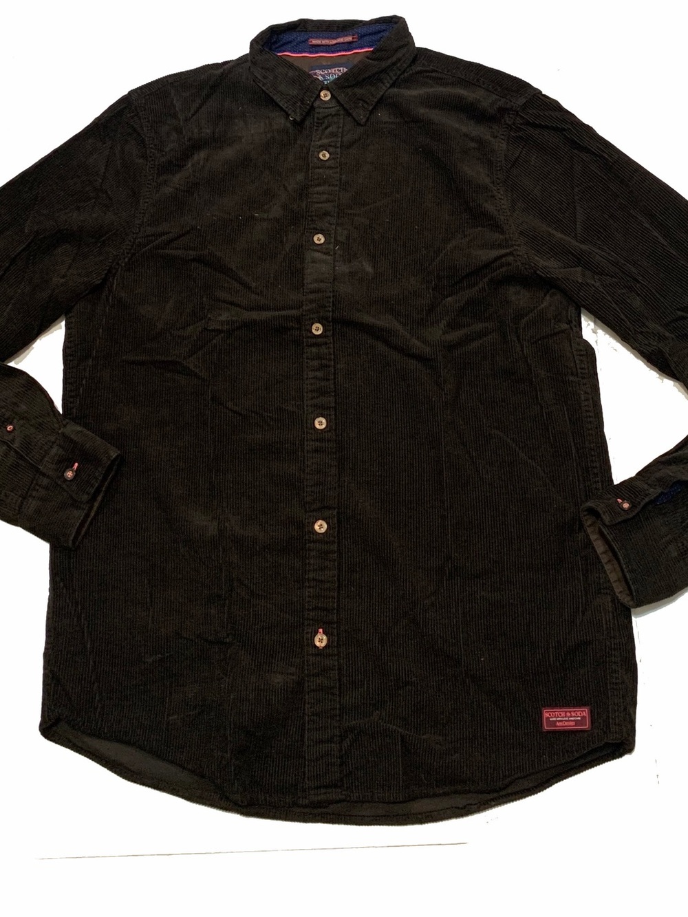 Scotch & Soda Dark Brown Corduroy Button-Up Shirt